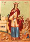 Orthodox icon of saint-barbara