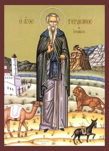 Orthodox icon of Saint Gerasimos the New of Kefalonia