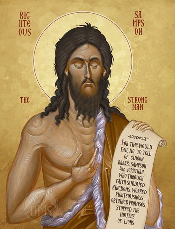Orthodox icon of Saint Samson, Judge of Israel